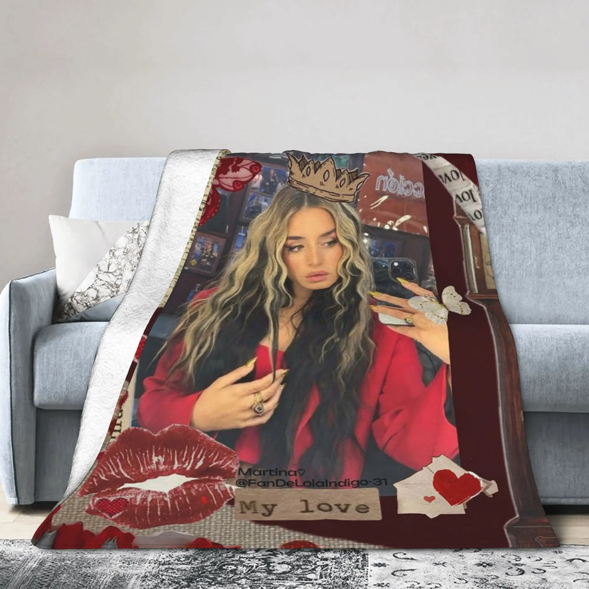 

Одеяла Y2K Lolas Indigos, легкие тонкие коралловые флисовые плюшевые уютные одеяла, можно стирать в машине