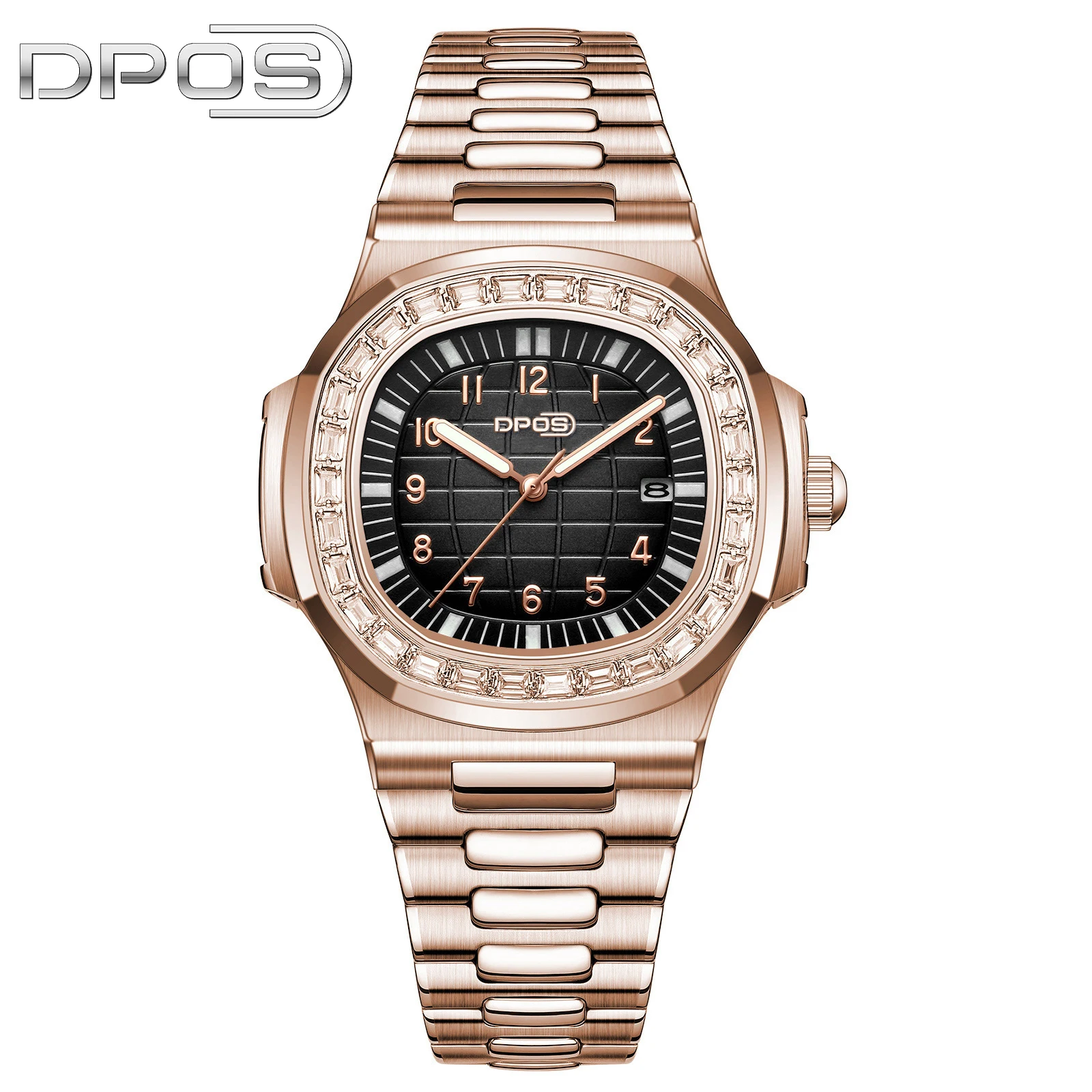 DPOS Men\'s quartz watches waterproof wrist  high-end luxury alloy  auto movement free shipping shipp  Men gift watches