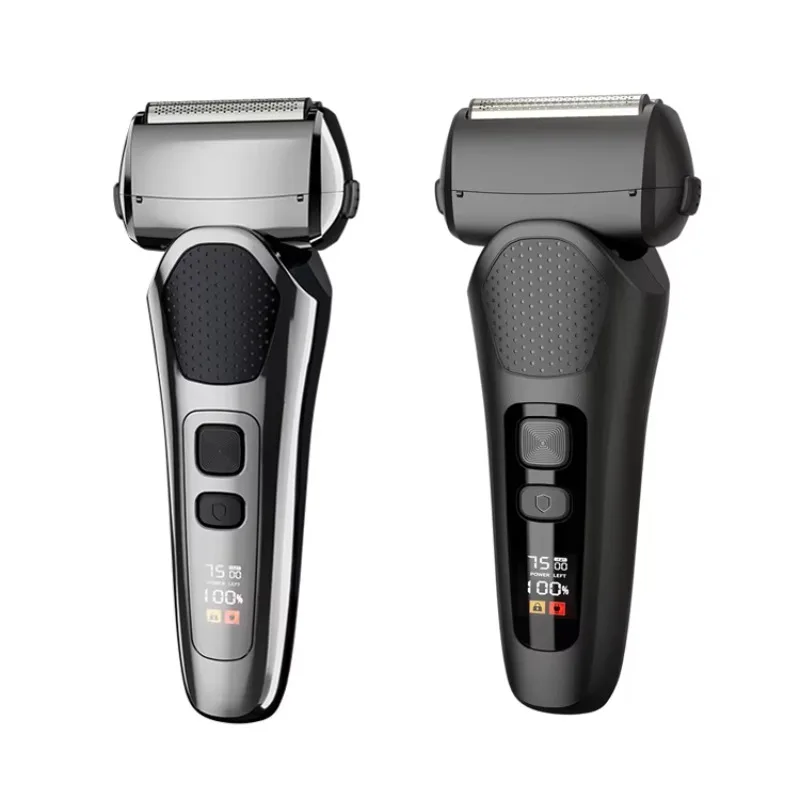 

STLF LED Display Barber Reciprocating Foil Waterproof Portable Mens Rechargeable Electric Shaver Machine