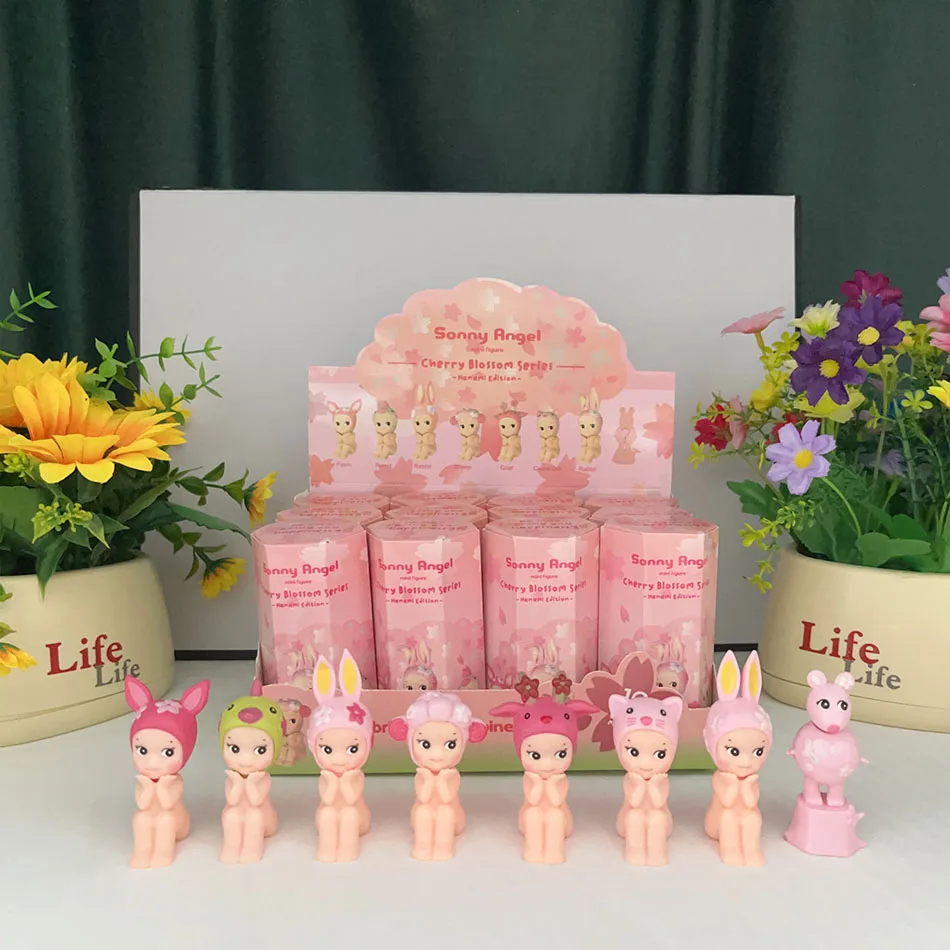 Caja ciega de la serie S Angel Cherry Blossom, juguete edición Hanami, figura coleccionable, decoración de escritorio, regalo de muñeco de cumpleaños para niños, novedad de 100%