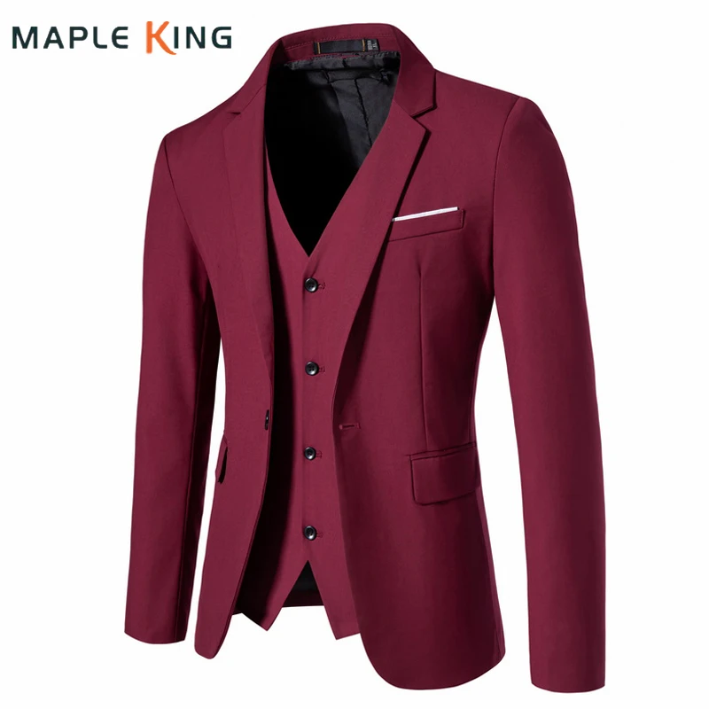 

Wedding Suits for Men Blazer+Vest Costumes Hommes 2 Pieces Formal Dress Social Business Slim Fit Mens Suit Blazer Sets Waistcoat