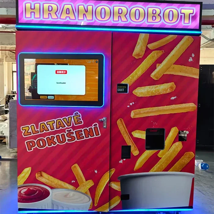 FOODLINE Customized  Dual-Food Fresh Fries Vending Machine Compressor Cooling 5G/Wi-Fi 120 Capacity for French