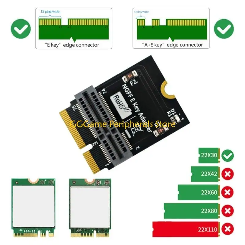 

U55B Надежный адаптер M.2 NGFF nvme SSD-ключ M.2 A/E, идеально подходящий для твердотельных накопителей типа 2280