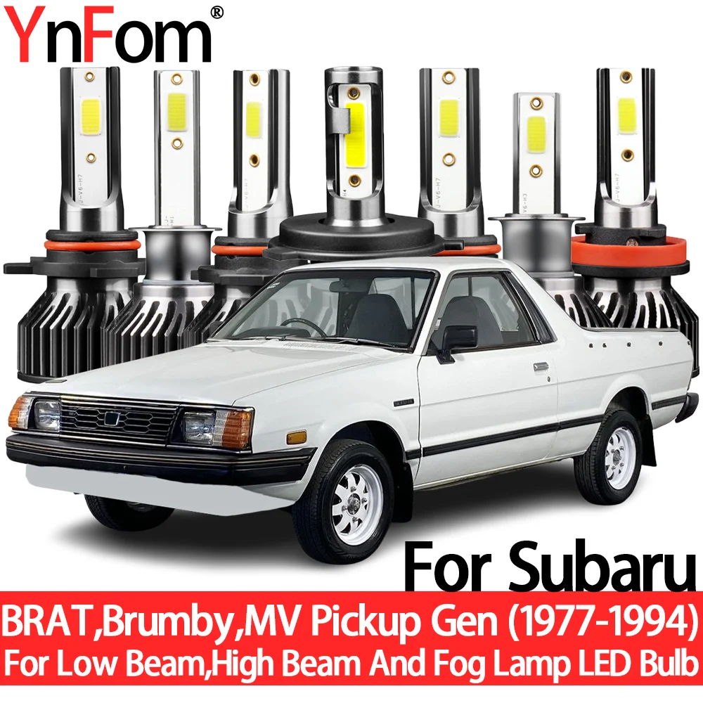 YnFom For Subaru BRAT Brumby MV Pickup Gen 1977-1994 Special LED Headlight Bulbs Kit For Low/High Beam,Car Accessories