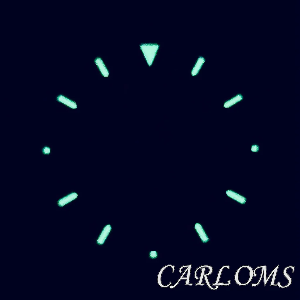 32.5mm VK63 Watch Dial 6 hands Green Luminous Date Quartz Movement Chronograph Face Black Blue Green Pink White