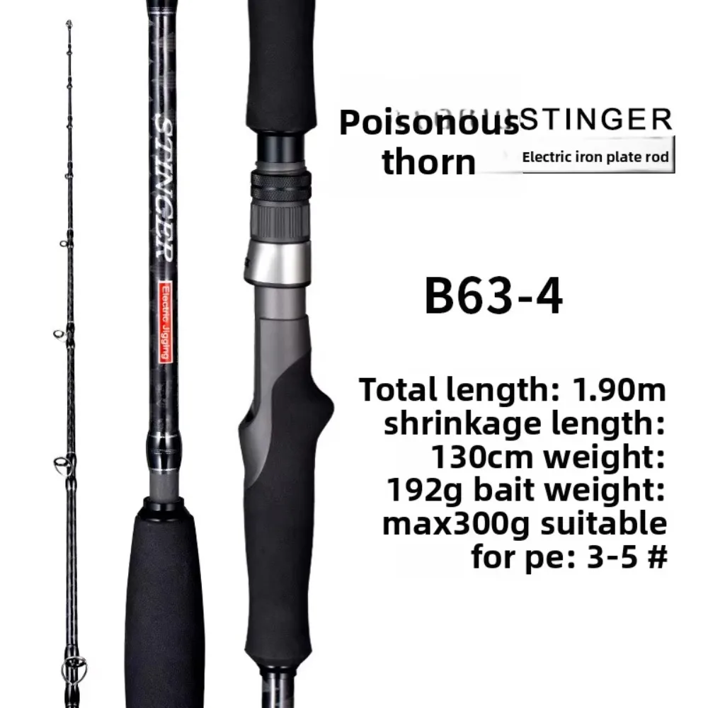 

Mad Mouse New Japan 1.9m Saltwater Slow Pitch Jigging Fishing Rod Carbon Fiber Sea Fishing Boat Rod for Bass GT Tuna