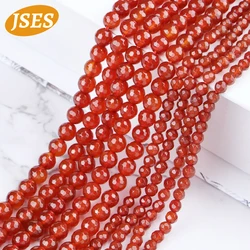 AA Natural Red Agate Onyx 4 6 8 10mm Faceted Beads for Jewelry Making Bracelets Necklace Wholesale DIY Beads Accessorries