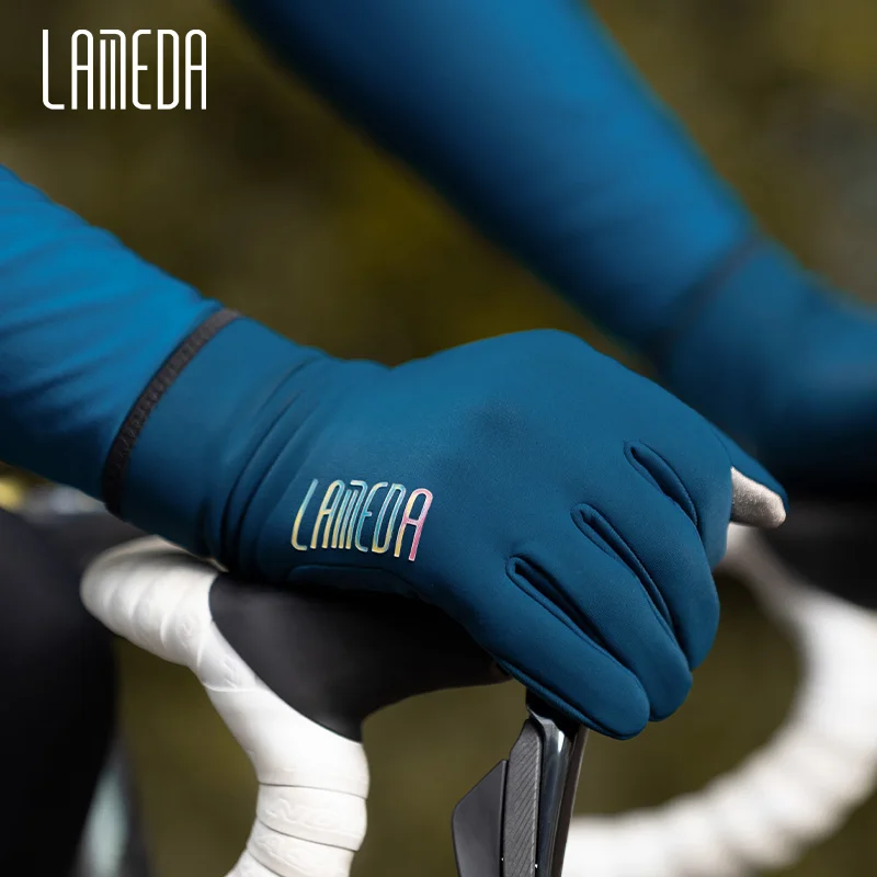 LAMEDA Winter Cycling Gloves for Men Women Thermal Fleece Full Finger Bike Gloves Touch Screen MTB Road Mountain Bicycle Gloves