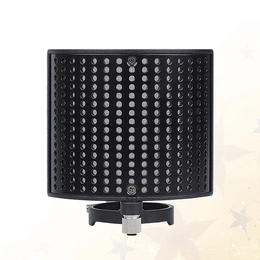 ميكروفون على شكل حرف U بطبقة مزدوجة للزجاج الأمامي لميكروفون 44-48 مم أسود مقاوم للضوضاء وتسجيل استوديو البث