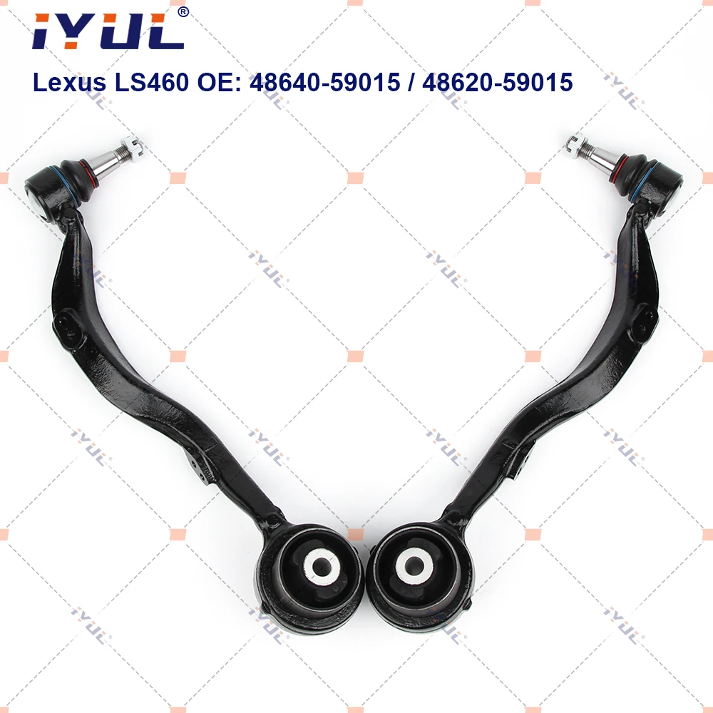 A Pair Front Lower Suspension Control Arm Curve For Lexus LS460L AWD USF40 USF41 48640-59015 48620-59015