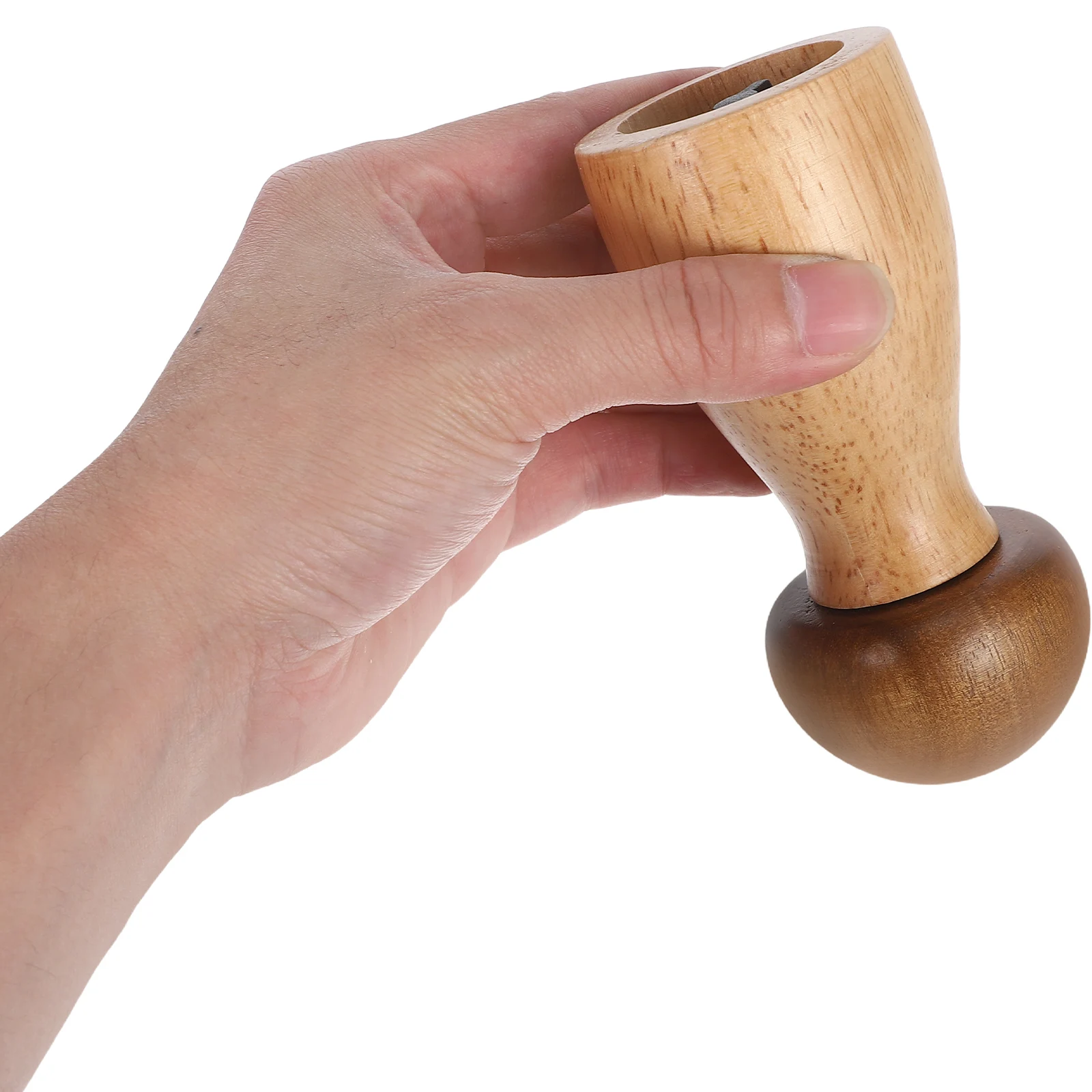 

Wooden Pepper Grinder Salt Refillable Kitchen Gadget Creative Design Oak Base Seasoning Shaker Bottles Smooth Lines Easy