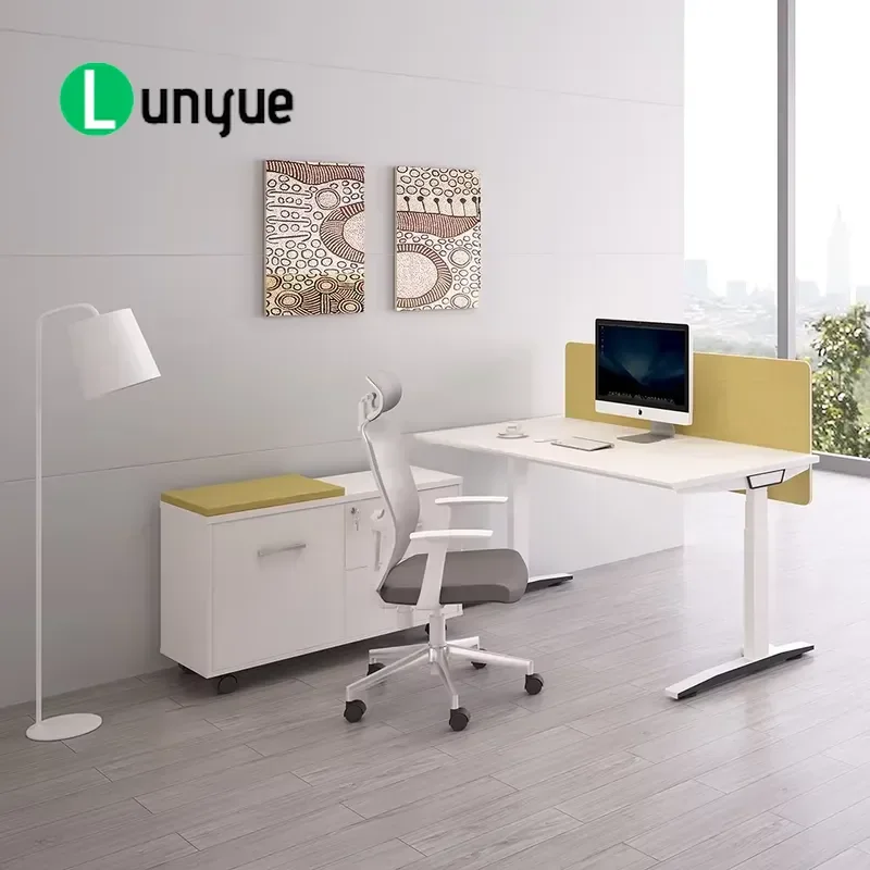Electric Height Adjustable Standing Desk Modern Executive Office Furniture Ergonomic Sit Stand Workstation for Home Office
