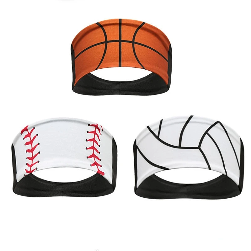 Wide Softball Sports Headbands para Mulheres e Meninas, Acessórios para Cabelo, Hairband, Cabelo Bandanas, Beisebol, Ioga, Fitness, Sweat Ball