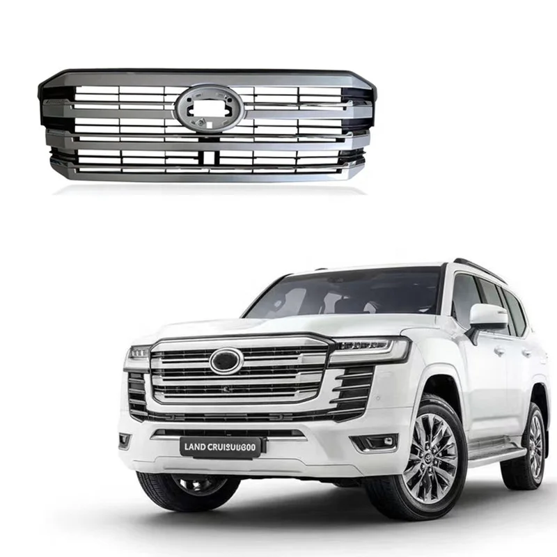 car body parts car front grilles for landcruiser fj300 2021 2022 plastic car grills for sale GRJ300 half chromed