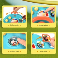 Baby Electric Steering Wheel for Car Seats and Stroller Toy with Sound Kids Early Educational Stroller Steering Wheel Vocal Toys 4