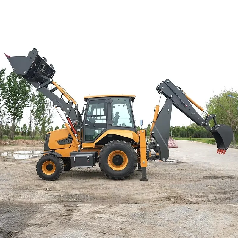 Mini Backhoe Loader Compact Size Space Saving Design Ideal For Garden Renovation Residential Construction And Small Yard Work