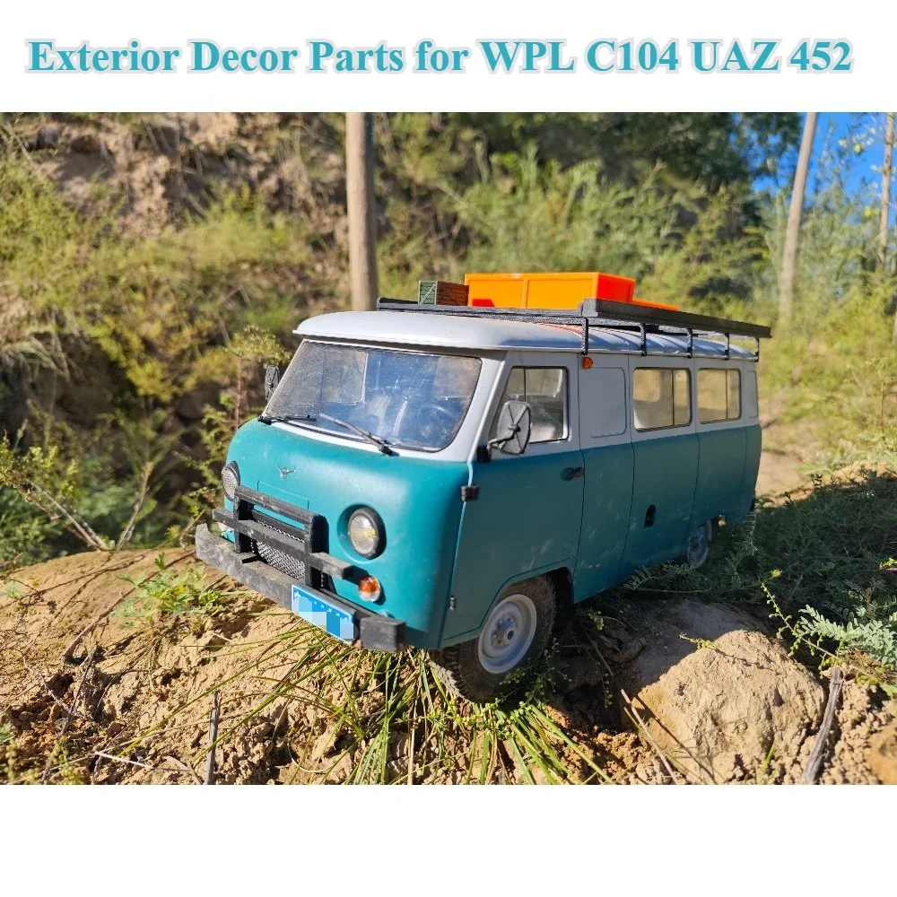 RC Model Exterior Upgrade Spare Parts Customizable Size for WPL C104 UAZ 452 1/12 Crawler Car Simulation Decor Accessories