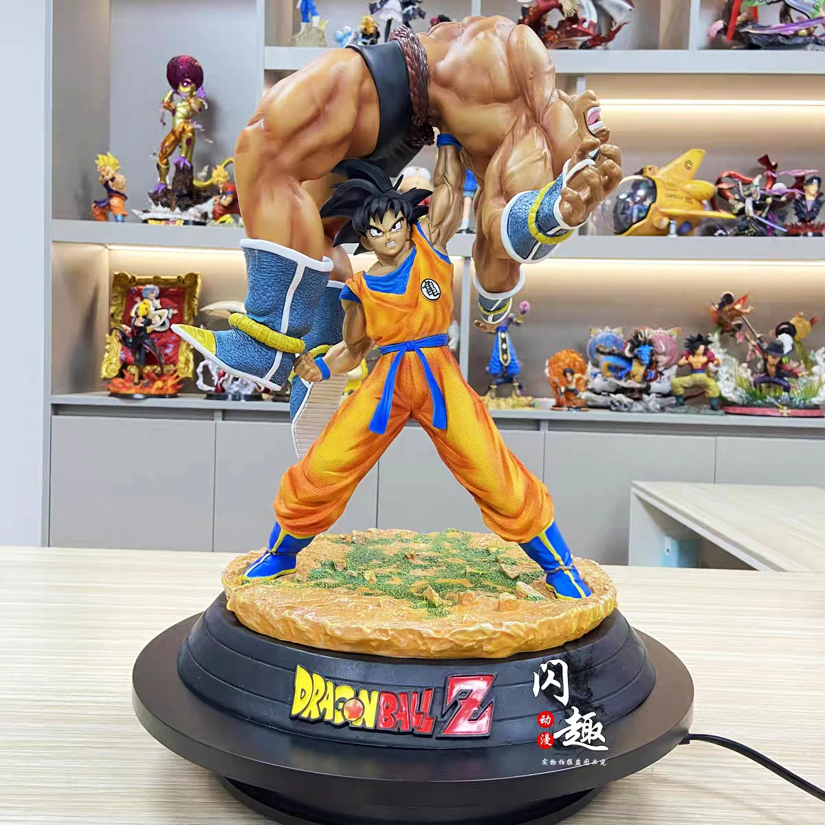 

Dragon Ball Z 43cm Hqs Son Goku Heave Nappa Anime Action Figure The Quiet Wrath Of Son Goku Pvc Collection Statue Model Toy Gift