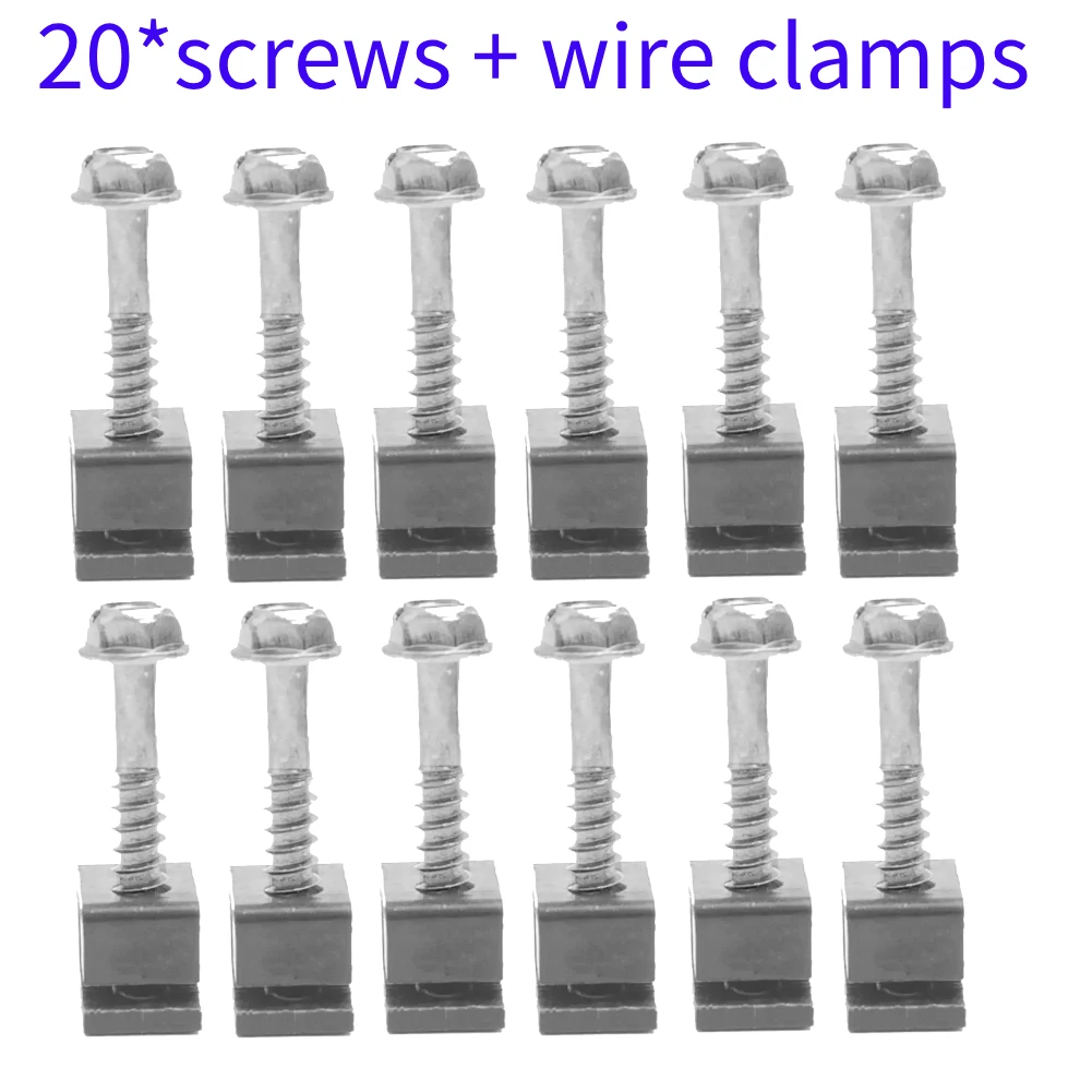 20Pcs Cable Management Clip Kit With Mounting Ties And Screws For Starlink Plastic Fixing Cable Clip Set Wiring Accessories