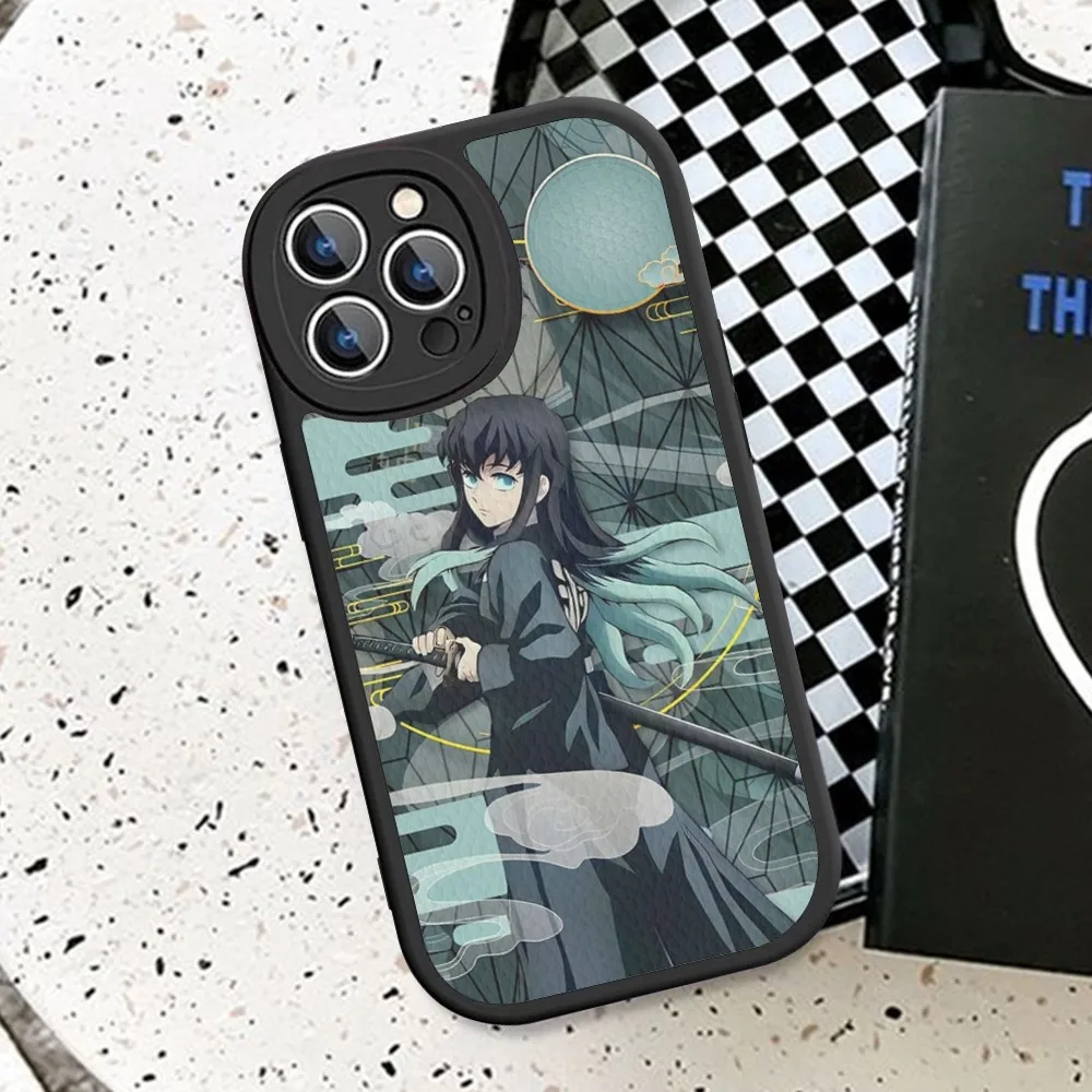 Demon Slayer Tokitou Muichirou Phone Case Hard Leather For iPhone 14 13 12 Mini 11 14 Pro Max Xs X Xr 7 8 Plus Fundas