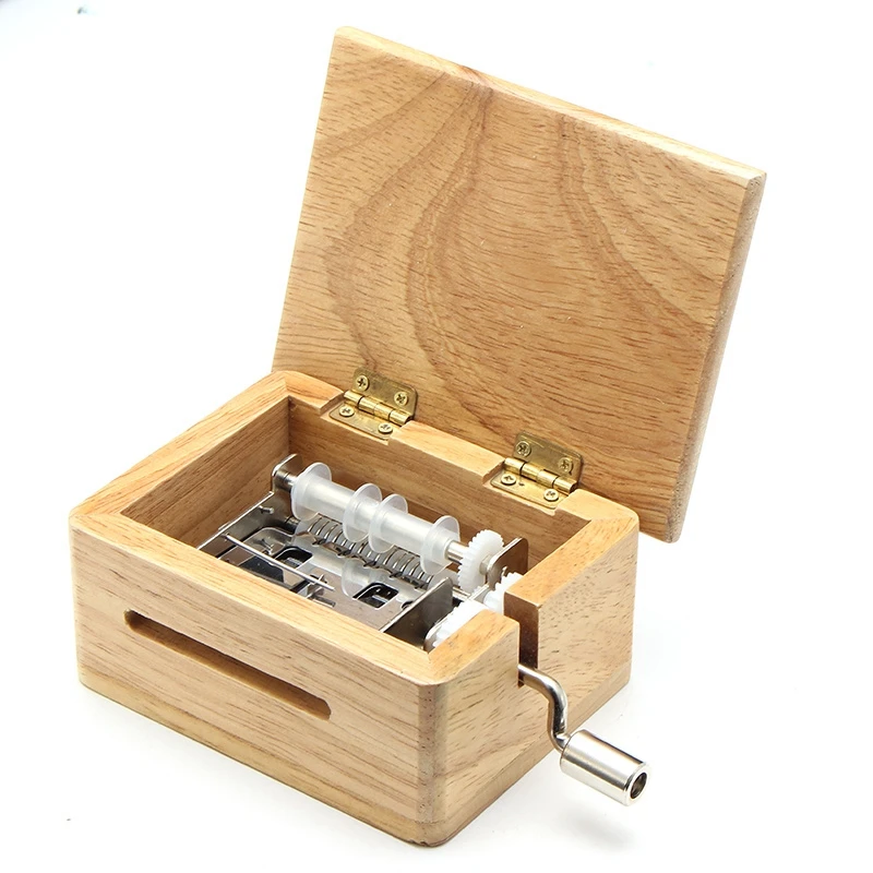 

DIY Wooden Music Box Accessory 15/30 Tone Hand-cranked With Hole Puncher 10pcs Paper Tapes Music Movements Box Home Decoration