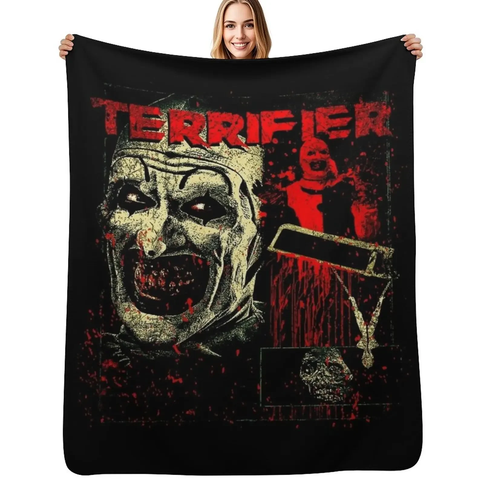 

Terrifier Chilling Clown Horror Flick Throw Blanket Decorative Throw Luxury Thicken Softest Furry Blanket