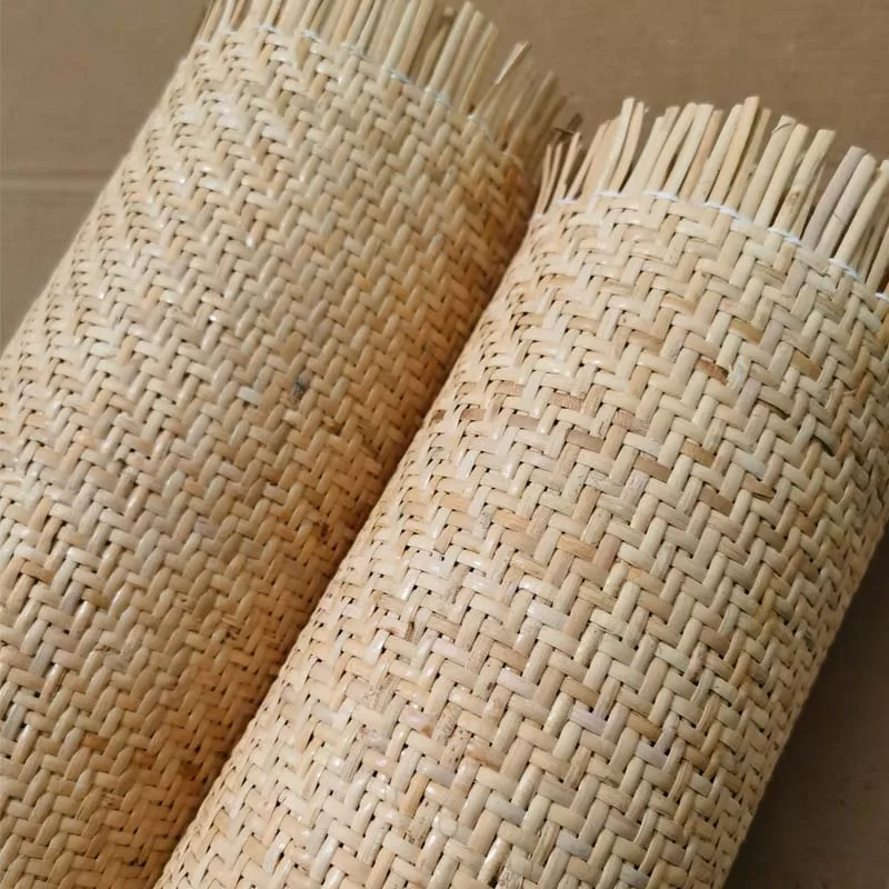 Natural Rattan Roll Tight Weave Home Furniture Decorative Indonesian Cane Webbing Mat Chair Table Cabinet Repair Material