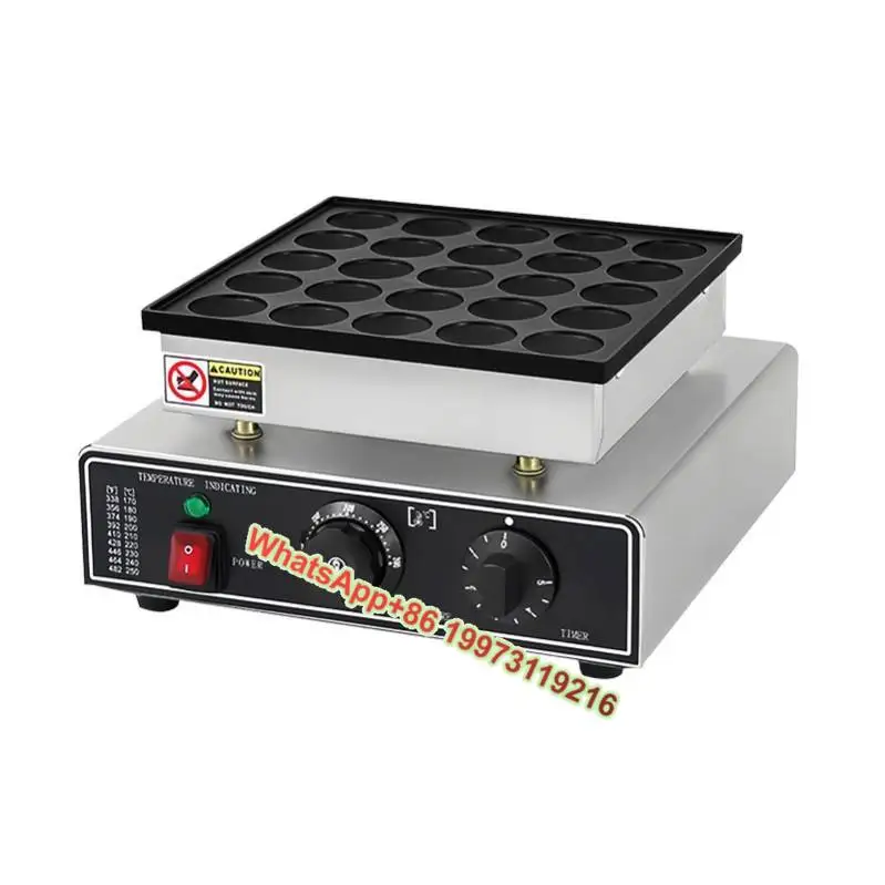 

Коммерческое использование, 25-луночная мини-круглая голландская вафельная машина Poffertjes, электрическая блинница