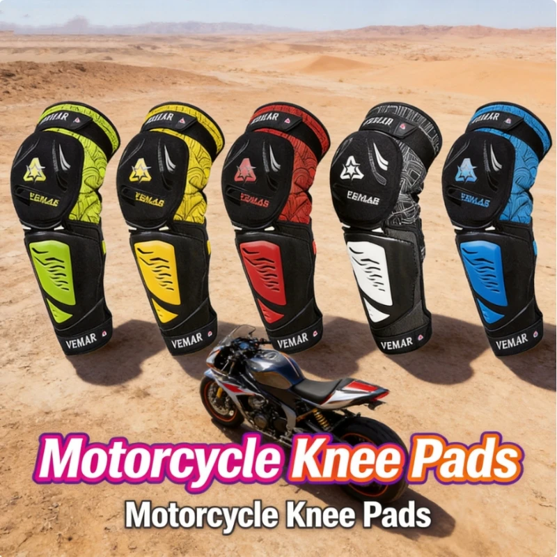 

VEMAR All-Season Motorcycle Knee Guards Men Women Motocross Riders Racing Protective Gear, Off-Road Impact Protection Knee Pads