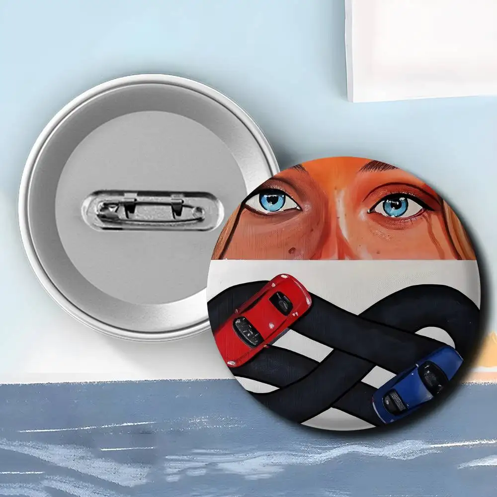 بلدي F-خطأ C-Culpa Mia 2023 شارات مستديرة رائعة شارة دبابيس الإبداعية للملابس قبعة ظهره هدية اكسسوارات