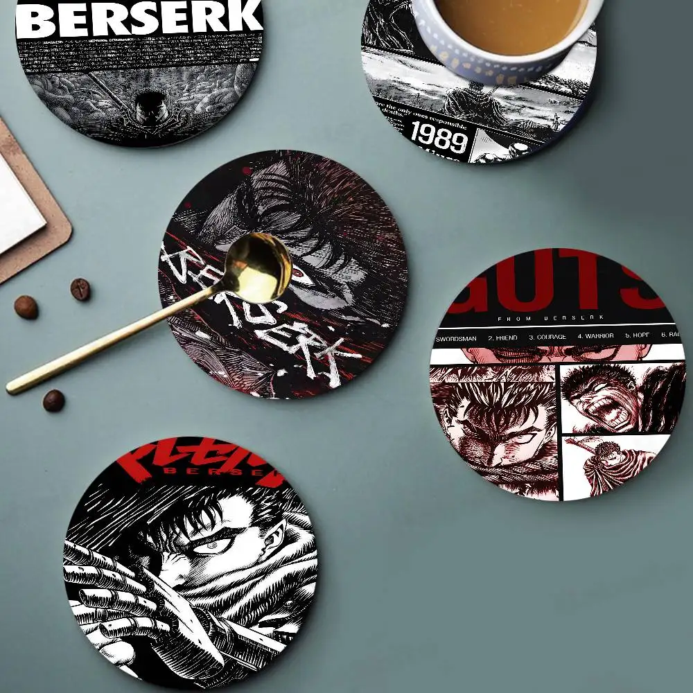 

Anime Berserk Themed Wooden Coaster Non-Slip Heat-Resistant Fun Dining Table Decoration Cafe Restaurant Gifts