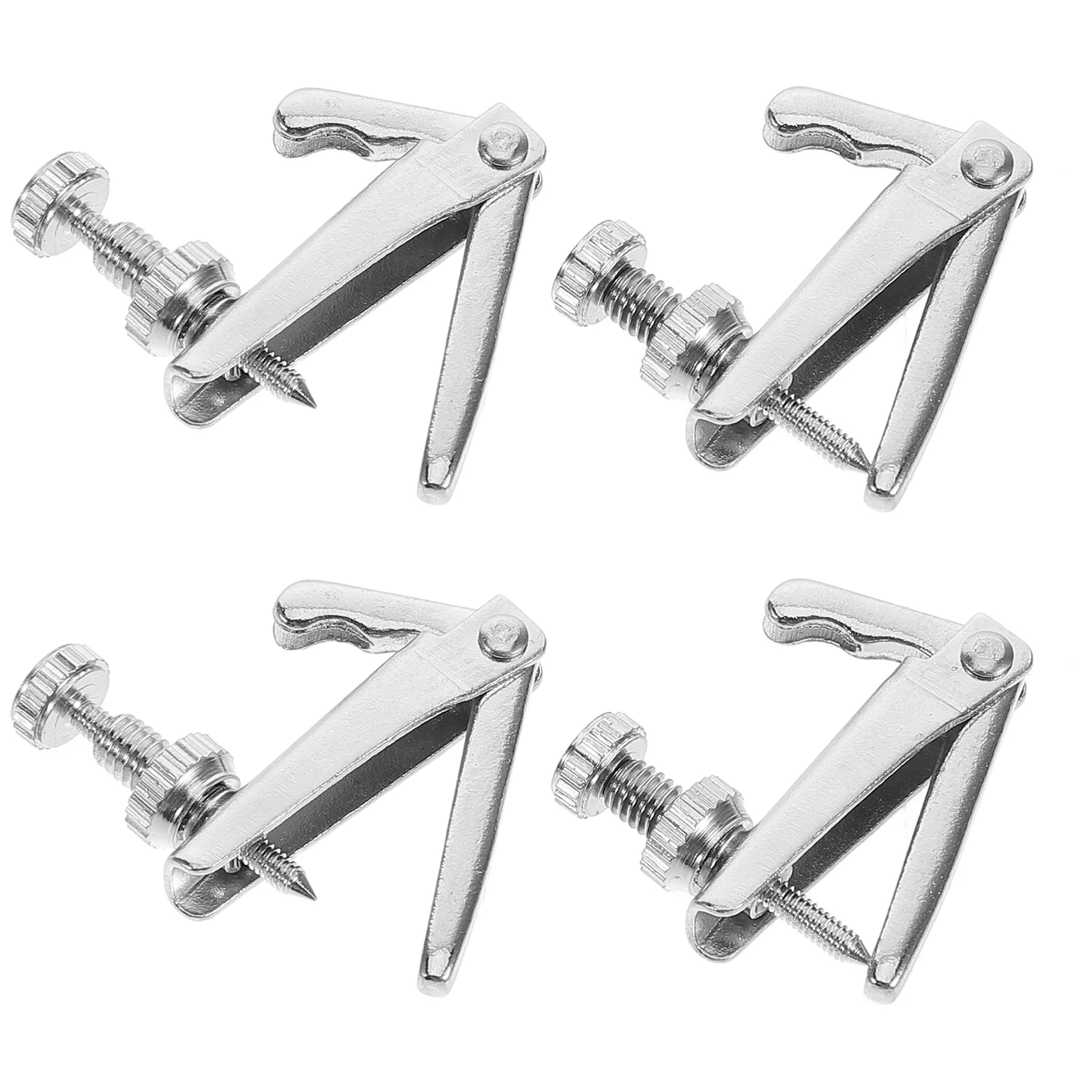 

4 Pcs Violin Fine Tuner Silver Alloy 1 2 1 4 Size Instrument Strings Adjuster Parts Accurate Tuning Elegant