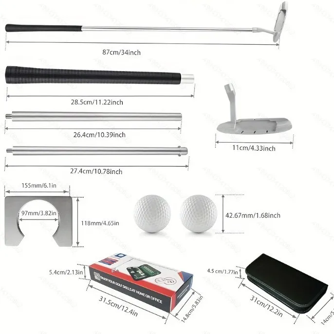 Golf putter practitioner gift box set Three putter gift set GOLF leather bag set Practitioner