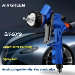 SK2019 Blue Airbrush Tools For Automotive HVLP Spray Gun  AIR GREEN 1.3mm Nozzle Water-Soluble Paint Black