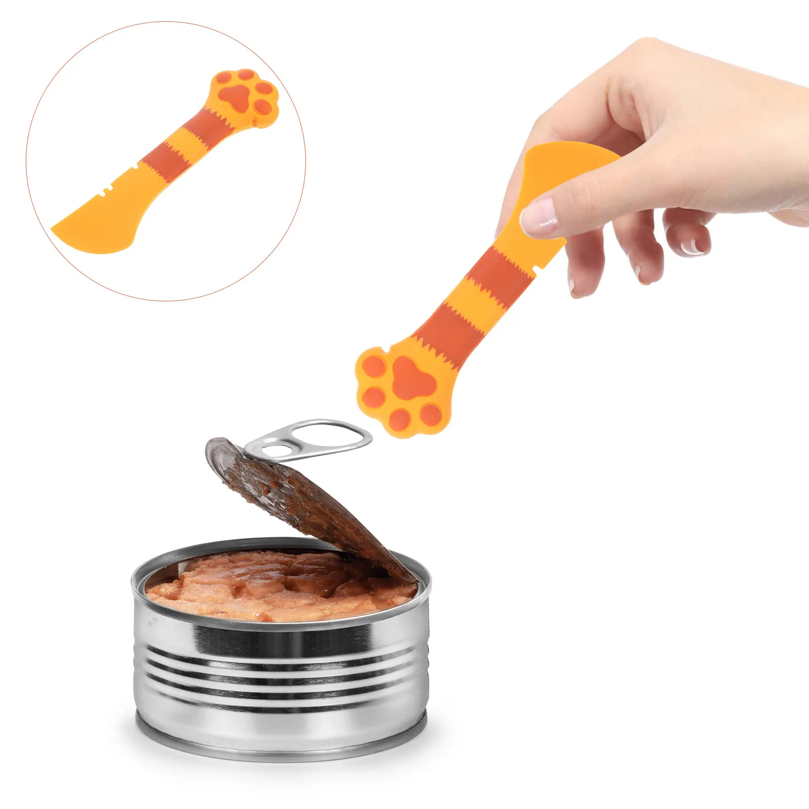 

Silicone Cat Food Scoop Pet Spoon Canned Mixing Lid Lifter Pink Accessory Dog Food Tool Storage Container Multifunctional Pet
