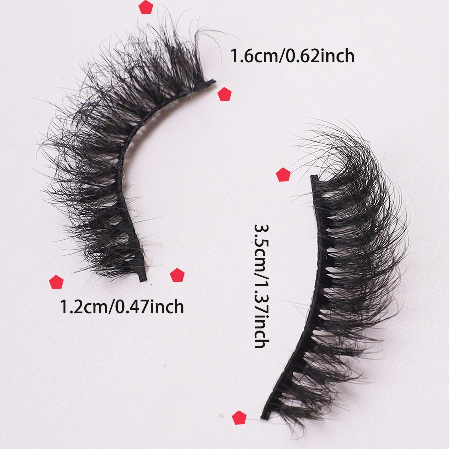 5組のフルまつげ、太くてカールした、ふわふわで細いつけまつげ、デイリーウェア、ふっくらと伸びたマンゴーアイスタイル