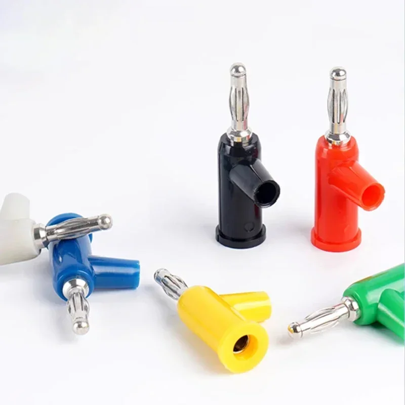 20Pcs 4MM Banana Plug Lantern Head Gun-Type Re-Insertable Test Audio Plug Welding-Free Side Screw Wiring