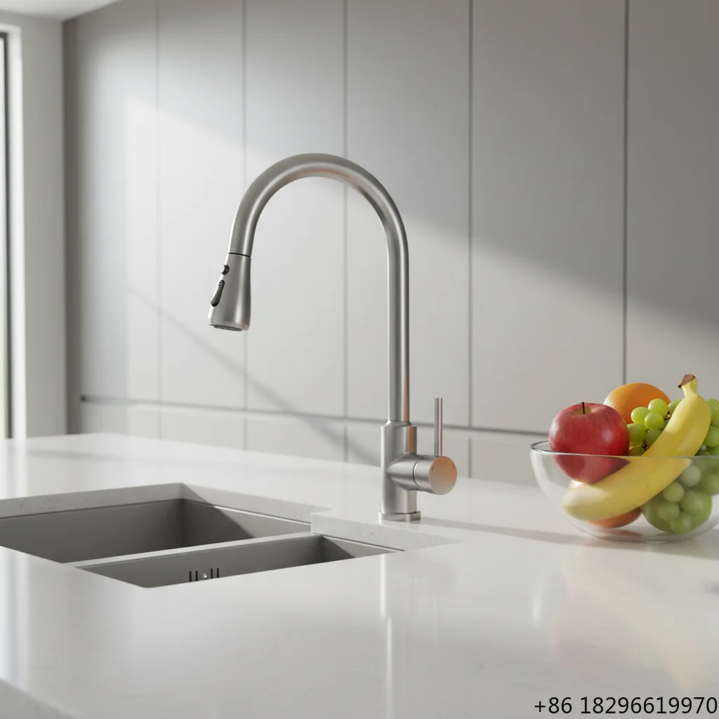 

Kitchen Hot Cold Water Mixer Electroplating Brass Faucet Desktop Tap for Home