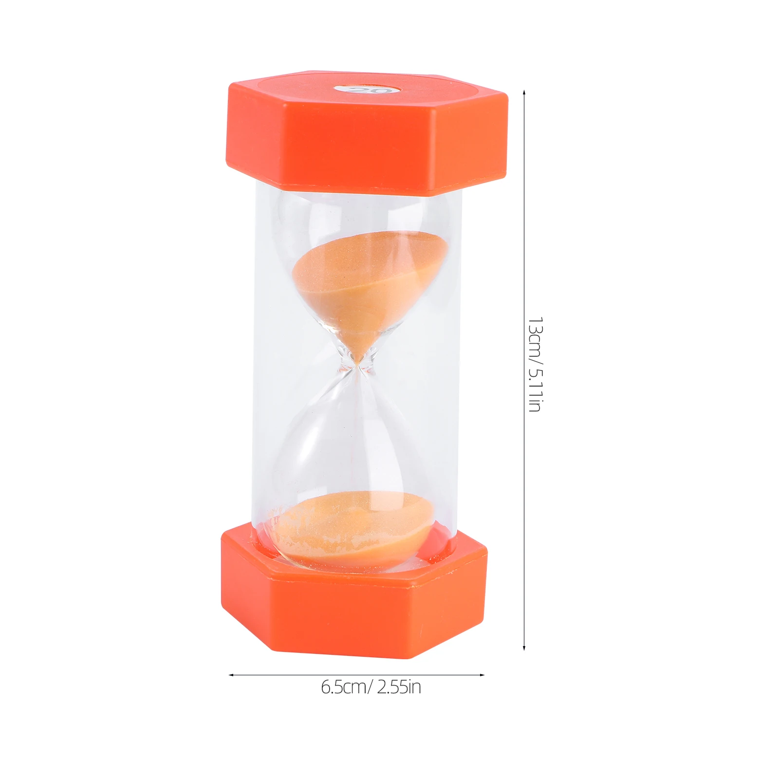 

20 Minutes Hourglass Timer Small Hexagonal Sandglass Decorative Desk Ornament 20 Minutes Hourglass Timer for Children and Office
