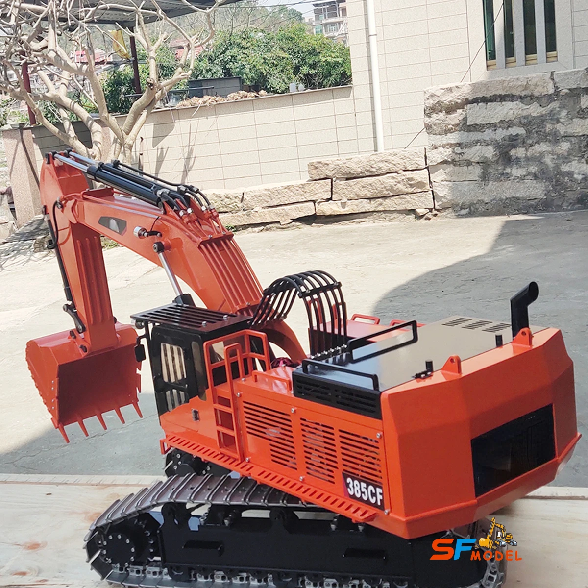 385CF Excavator 1/8 Hydraulic RC Excavator Metal Heavy Engineering Excavator Model Adult Remote Control Car Toy