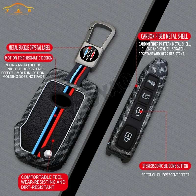 

2025 Zinc Alloy Key Case Cover For KIA Sportage R GT Stinger GT Sorento Ceed CD Cerato Forte 2018 2019