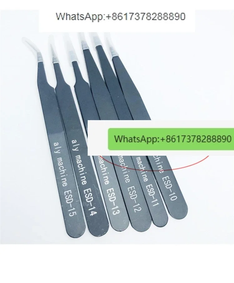 EFI common rail injector oil nozzle repair and finishing anti-static tweezers hardening set 6 pieces