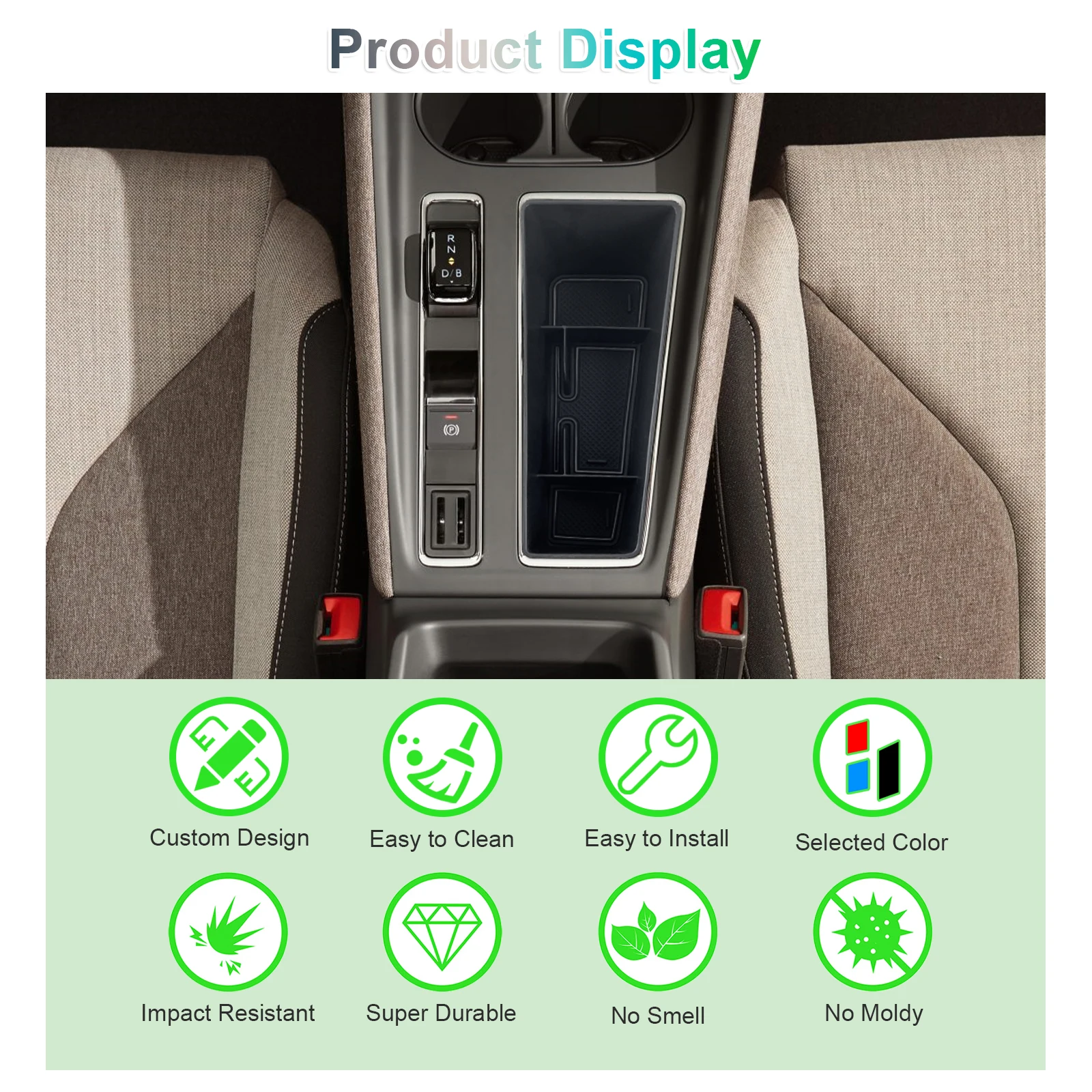 RUIYA for Skoda Enyaq iV LHD 2021-2025 Car Armrest Box Storage Central Control Container Auto Skoda Enyaq 2025 Accessories