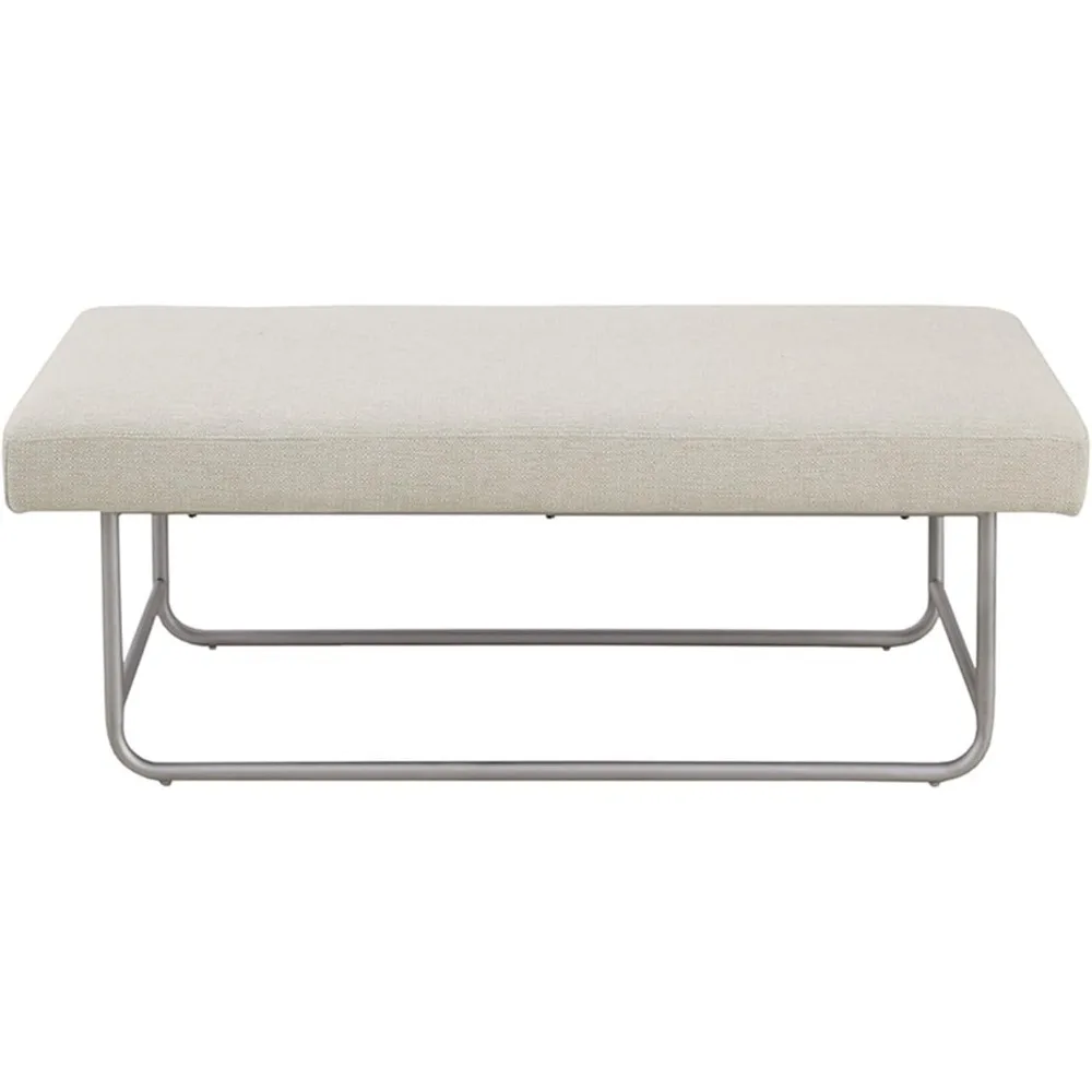 

20" Bench in Ivory, Solid Wood Bench with Storage, for Entryway, Bedroom, Living Room