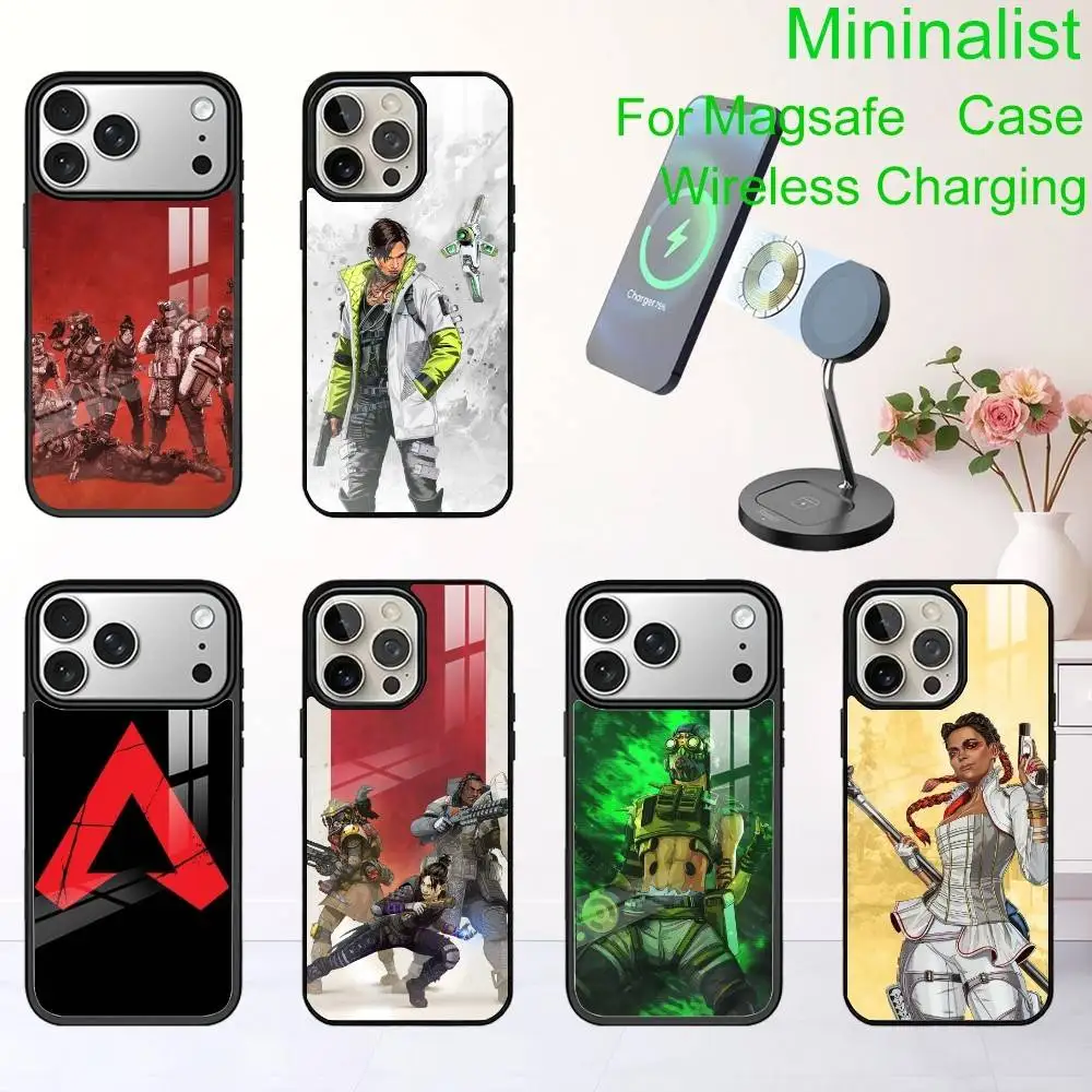 

Game A-Apex L-Legends Ptinted Phone Case For iPhone17,16,15,14,13 Plus,Pro Max Magnetic For Magsafe Wireless Charging