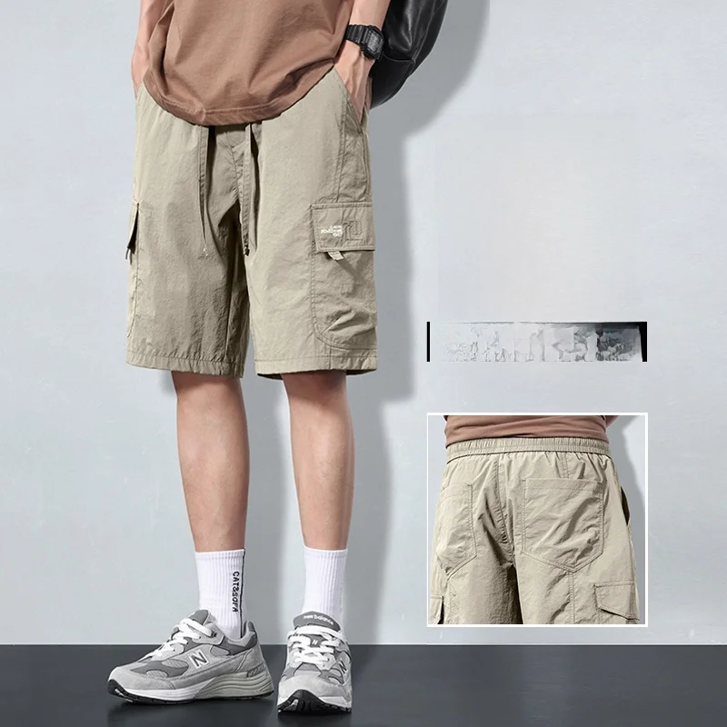 

Men's Casual Workwear ort Pants Summer Thin Ice Silk Qui Dry Sport Five-Quarter Loose Fit Versatile Mid-Length orts