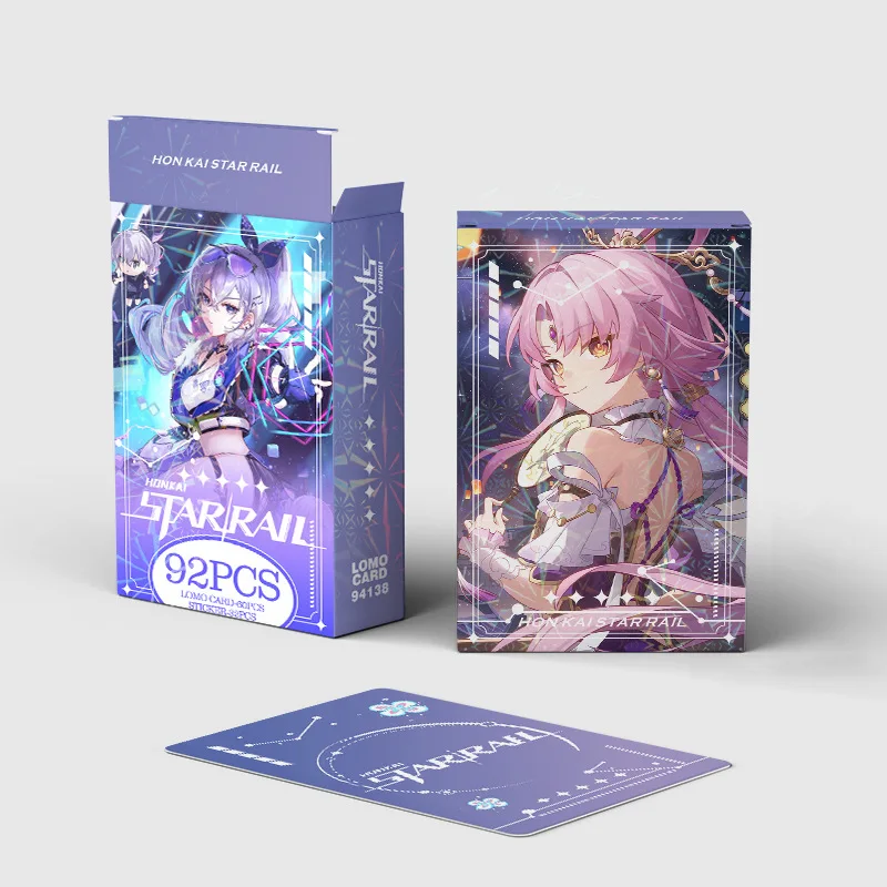 Juego de tarjetas fotográficas de Anime Honkai: Star Rail, pegatinas de tarjetas Lomo, Impresión de doble cara, tarjetas fotográficas de alta