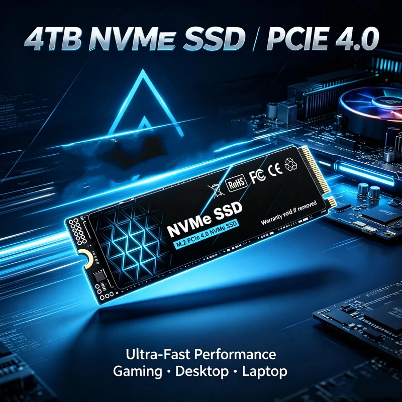 SSD NVMe M.2 2280 LSKJ, PCIe 4.0 X4, 3D NAND TLC, 500 GB/1 TB/2 TB/4 TB, armazenamento para jogos para PS5, atualização para computadores de mesa e portáteis.