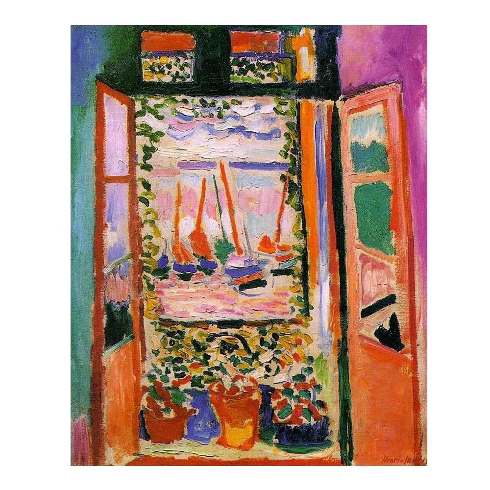 

Hand painted high quality reproduction of Open Window, Collioure by Henri Matisse landscape oil painting home wall art picture