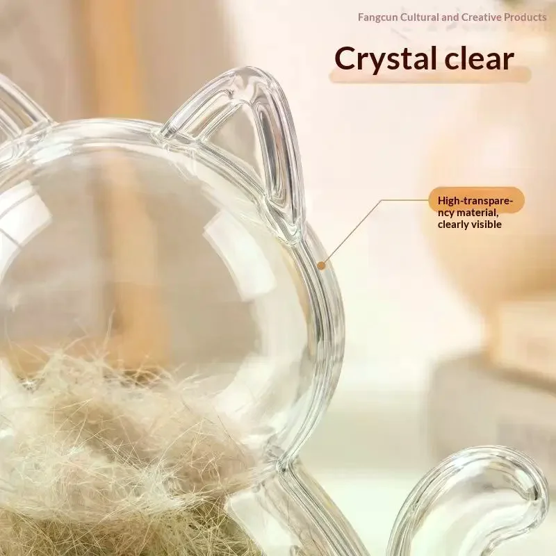 Cat Hair Storage Fridge Magnets Cat Whisker Holder Cat Hair Collection Fridge Magnets Pet Fur Keepsake Capsule DIY Souvenirs